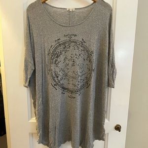 Urban Outfitters Gray Oversized Top